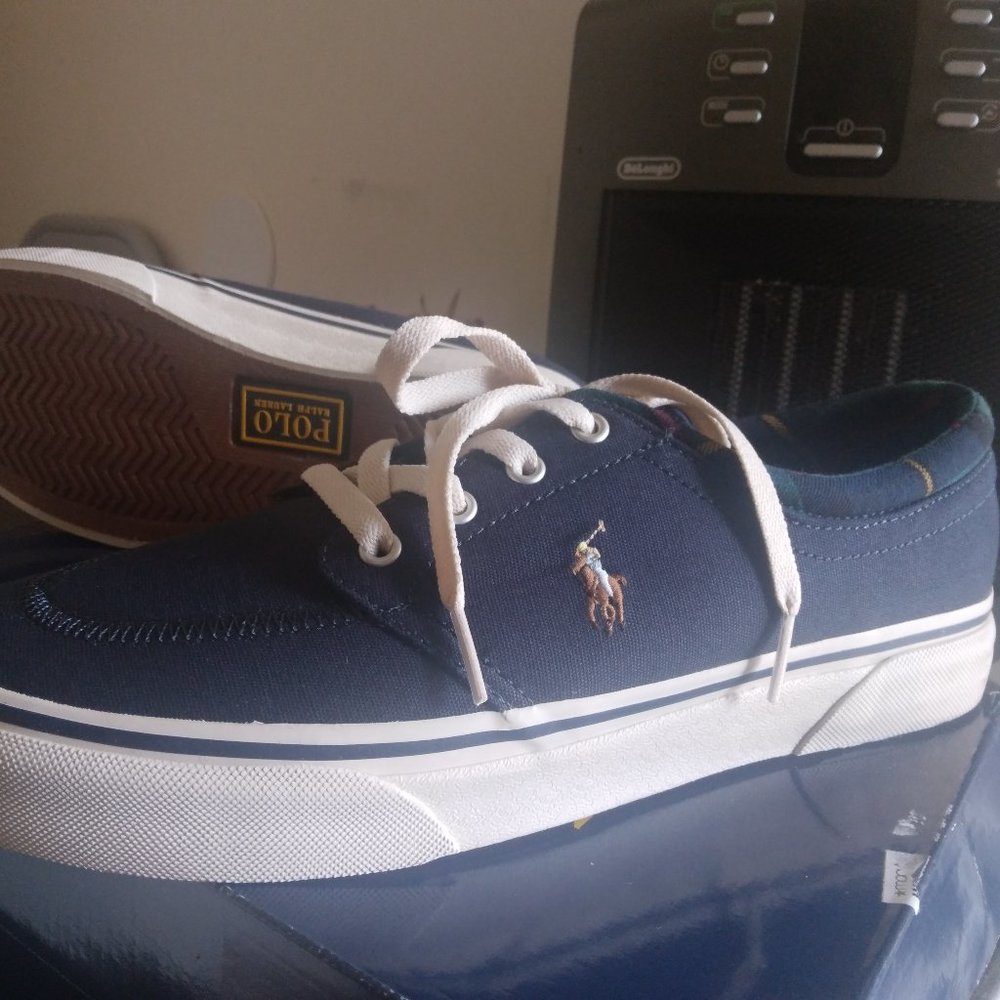 MENS POLO SHOES! NAVY BLUE